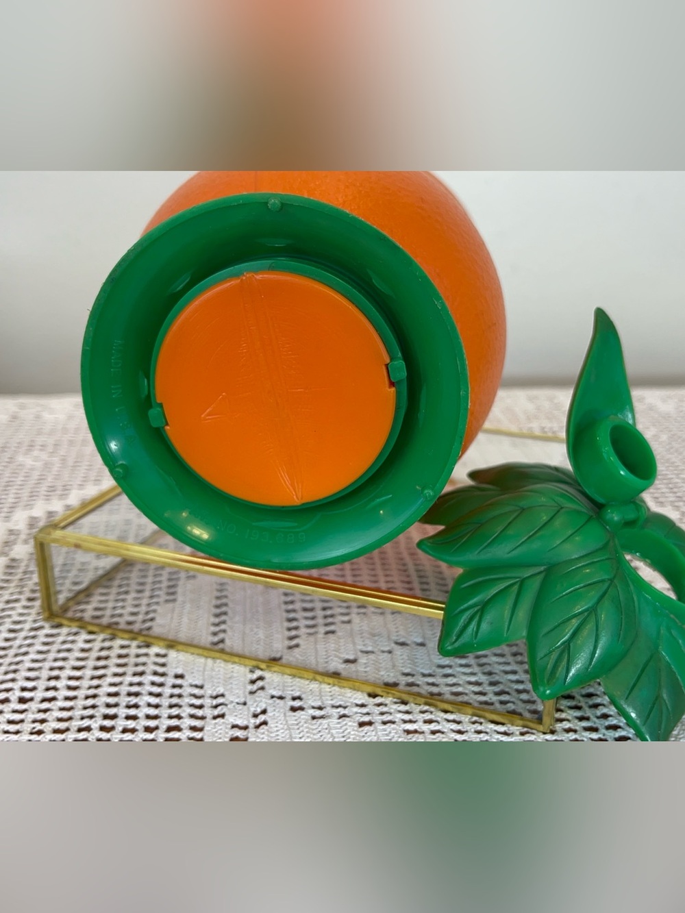 Vintage Double Orange Shape Juice Jug Plastic Blowmold Bottle 1970's - Picture 2 of 9